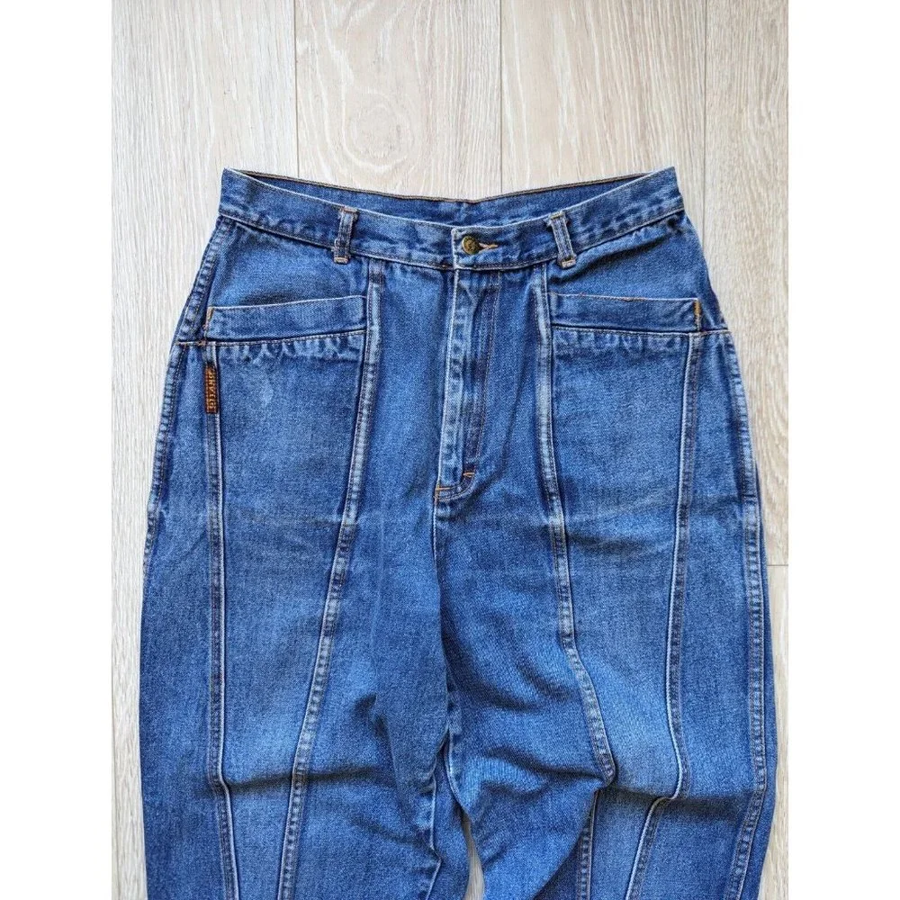 Gitano Vintage 90s Wide Leg Baggy Tapered High Waisted Denim / Size 30x28 - Picture 2 of 6